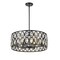 Z-Lite Dealey 6 Light Chandelier, Matte Black + Clear Crystal 6010-24MB - alternate 4